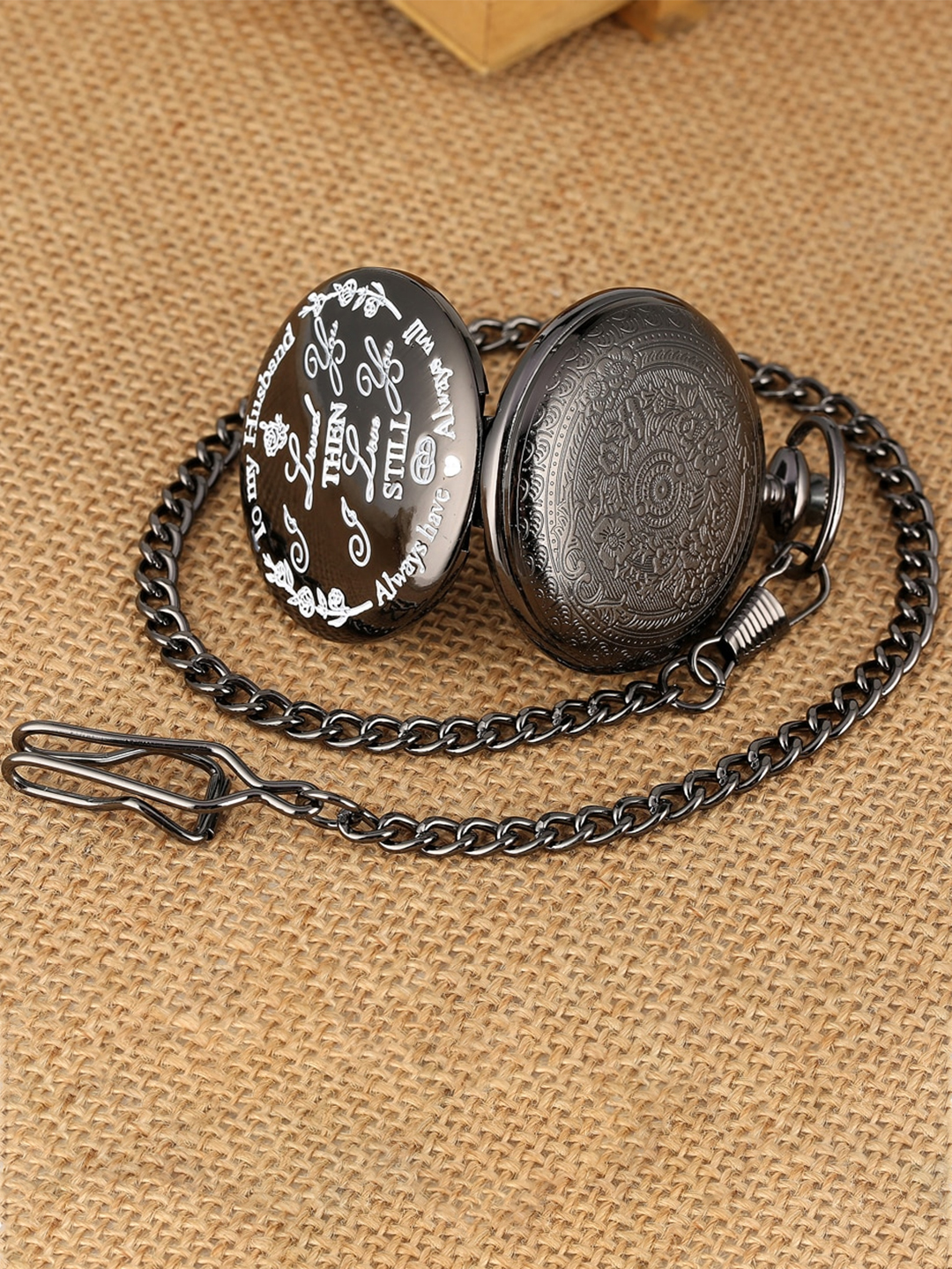 YouBella Pocket Watch Pendant with Chain for Husband Unique Memorable Gift Dual Purpose Stainless Steel Clock for Men (YBWATCH_0029)